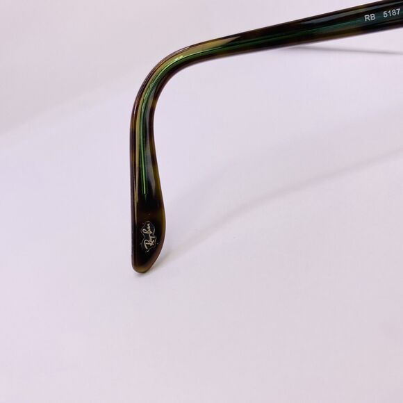 Ray-Ban Authentic Eyeglasses RB 5187 2445 52 [] 16 140 MM Ivory Tortoise Green - Picture 6 of 9